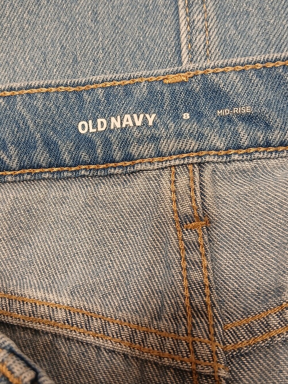 Old Navy Mr Column Slit Denim Skirt Size 8 Mid Rise - Picture 7 of 9
